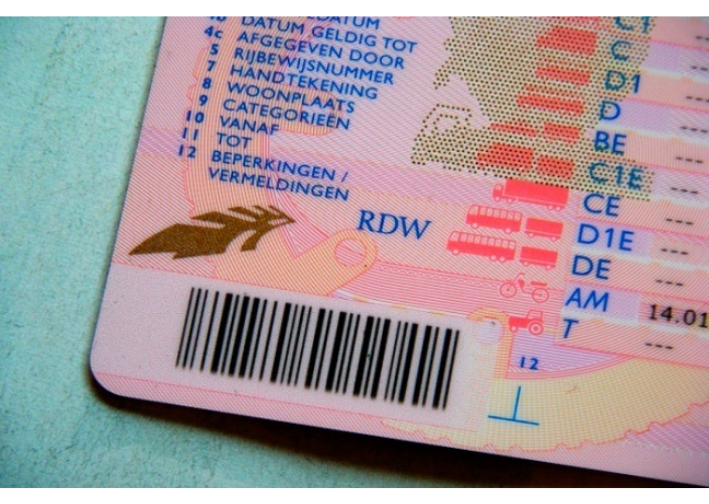 Rijbewijs achterzijde